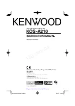 Preview for 2 page of Kenwood KOS-A210 Instruction Manual