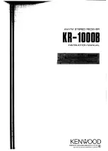 Preview for 1 page of Kenwood KR-1000B Instruction Manual