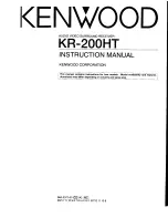 Kenwood KR-200HT Instruction Manual preview