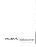 Preview for 30 page of Kenwood KR-200HT Instruction Manual