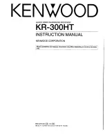 Preview for 1 page of Kenwood KR-300HT Instruction Manual