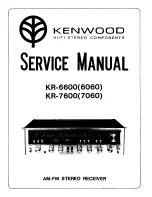 Предварительный просмотр 1 страницы Kenwood KR-6060 Service Manual