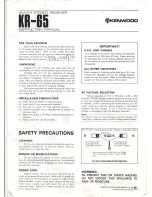 Kenwood KR-65 Instruction Manual preview