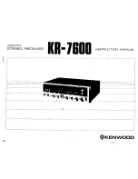 Kenwood KR-7600 Instruction Manual предпросмотр