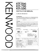 Kenwood KR-796 Instruction Manual preview