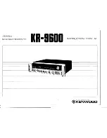 Preview for 1 page of Kenwood KR-9600 Instruction Manual