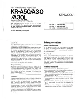 Предварительный просмотр 1 страницы Kenwood KR-A30 Instruction Manual