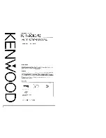 Preview for 1 page of Kenwood KR-A3070 Instruction Manual