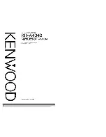 Предварительный просмотр 1 страницы Kenwood KR-A4040 Instruction Manual