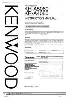 Kenwood KR-A4060 Instruction Manual предпросмотр