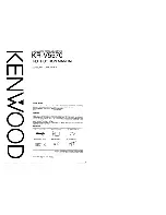 Kenwood KR-V5570 Instruction Manual предпросмотр