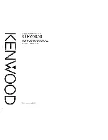 Kenwood KR-V6050 Instruction Manual предпросмотр