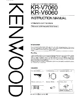 Kenwood KR-V6060 Instruction Manual preview