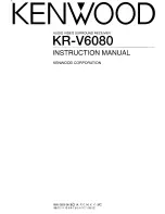 Kenwood KR-V6080 Instruction Manual preview