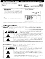 Preview for 2 page of Kenwood KR-V6080 Instruction Manual