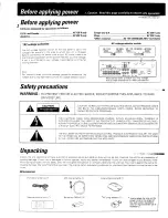 Preview for 2 page of Kenwood KR-V7080 Instruction Manual