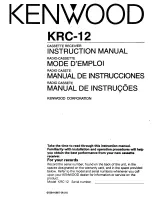 Kenwood KRC-12 Instruction Manual preview