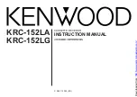 Preview for 1 page of Kenwood KRC-152LA Instruction Manual