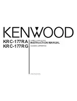 Preview for 1 page of Kenwood KRC-177RA Instruction Manual