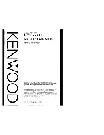 Kenwood KRC-240 Instruction Manual preview