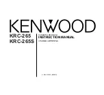 Kenwood KRC-265 Instruction Manual предпросмотр