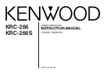 Предварительный просмотр 1 страницы Kenwood KRC-266 Instruction Manual