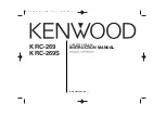 Kenwood KRC-269 Instruction Manual preview