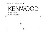 Preview for 1 page of Kenwood KRC-2904A Instruction Manual