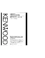 Preview for 1 page of Kenwood KRC-3005 Instruction Manual