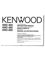 Preview for 1 page of Kenwood KRC-302 Instruction Manual