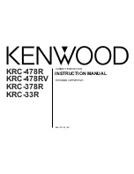 Kenwood KRC-478R Instruction Manual preview