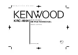 Preview for 1 page of Kenwood KRC-4904 Instruction Manual