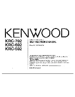 Preview for 1 page of Kenwood KRC-502 Instruction Manual