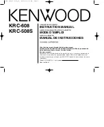 Kenwood KRC-508S Instruction Manual preview