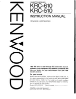 Kenwood KRC-510 Instruction Manual предпросмотр