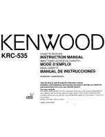 Предварительный просмотр 1 страницы Kenwood KRC-535 Instruction Manual