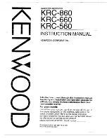 Preview for 1 page of Kenwood KRC-560 Instruction Manual