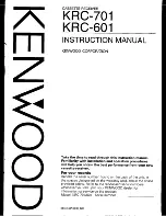 Kenwood KRC-601 Instruction Manual preview