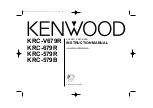 Kenwood KRC-679R Instruction Manual preview