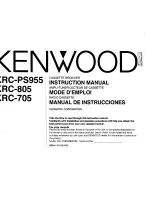 Kenwood KRC-705 Instruction Manual preview