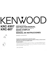 Kenwood KRC-807 Instruction Manual предпросмотр