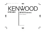 Kenwood KRC-865 Instruction Manual preview