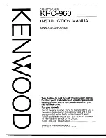 Preview for 1 page of Kenwood KRC-960 Instruction Manual