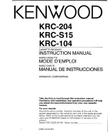 Preview for 1 page of Kenwood KRC-S15 Instruction Manual