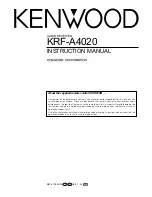 Предварительный просмотр 1 страницы Kenwood KRF-A4020 Instruction Manual