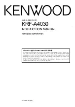 Kenwood KRF-A4030 Instruction Manual preview