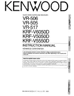 Preview for 1 page of Kenwood KRF-V5050D Instruction Manual