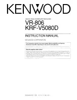 Kenwood krf v5080d Instruction Manual preview