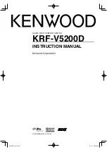 Kenwood KRF-V5200D Instruction Manual предпросмотр