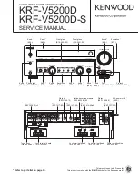 Preview for 1 page of Kenwood KRF-V5200D Service Manual